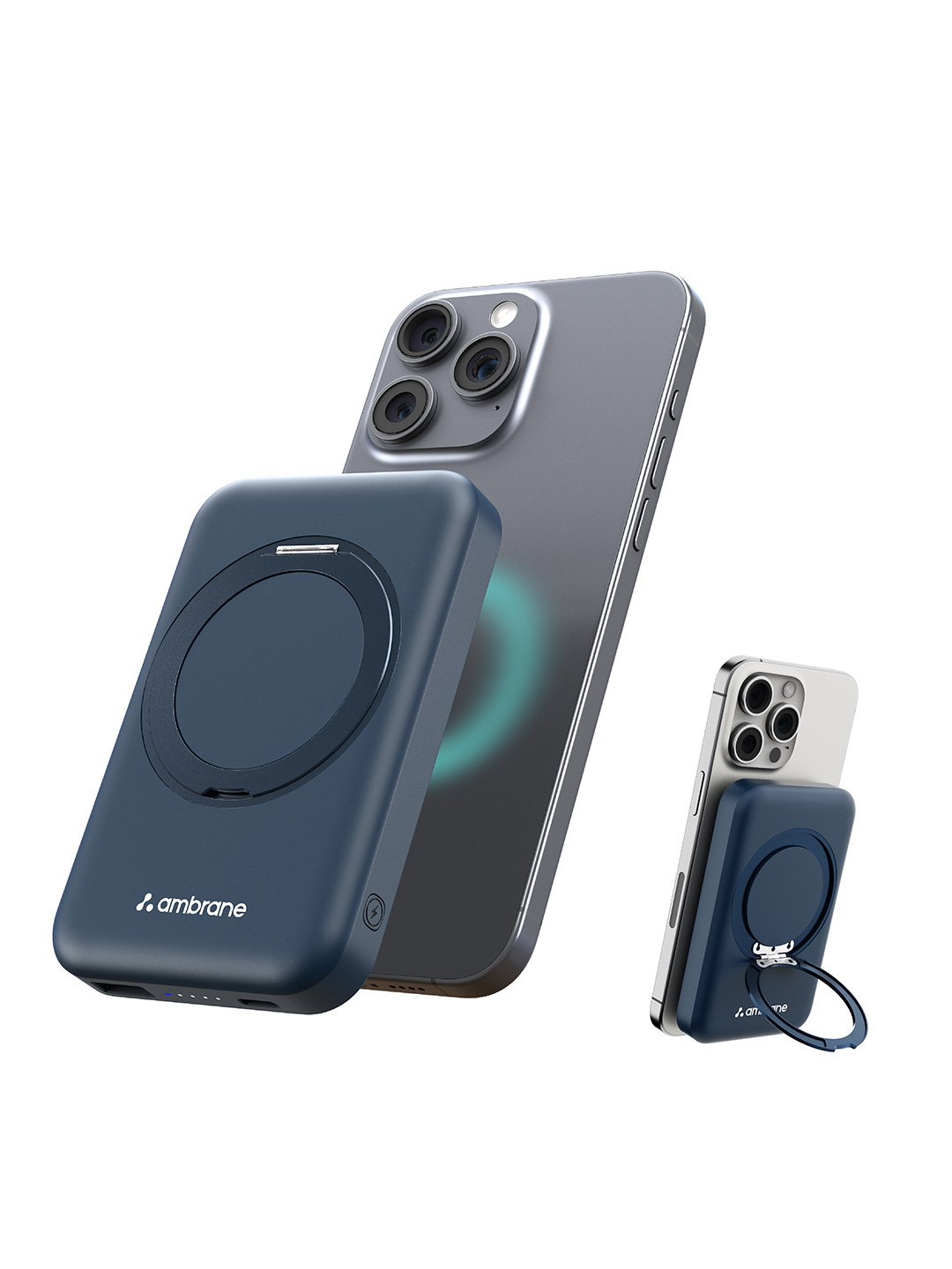 Ambrane 10000mAh MagSafe Wireless Power Bank 22.5W for iPhone 12+ & Android