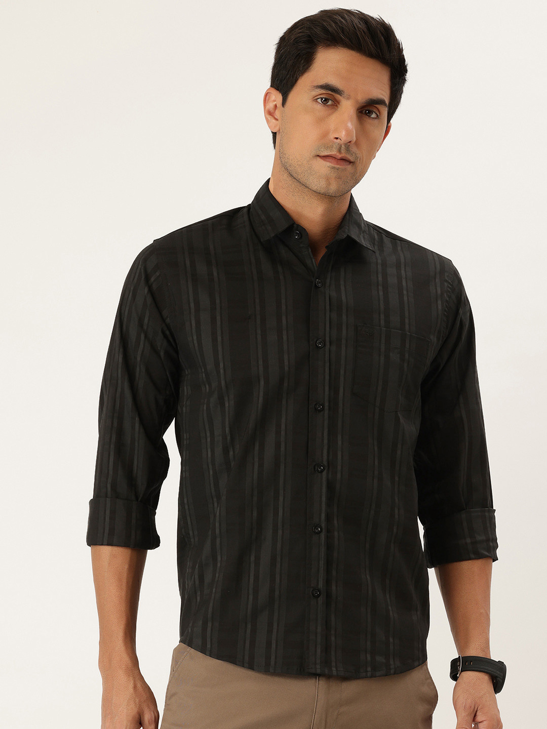 FIFTY TWO Vertical Striped Casual Shirt