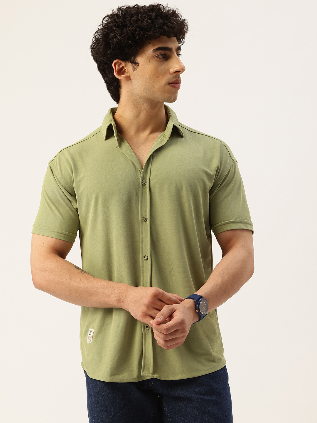 FIFTY TWO Textured Regular Fit Shirt