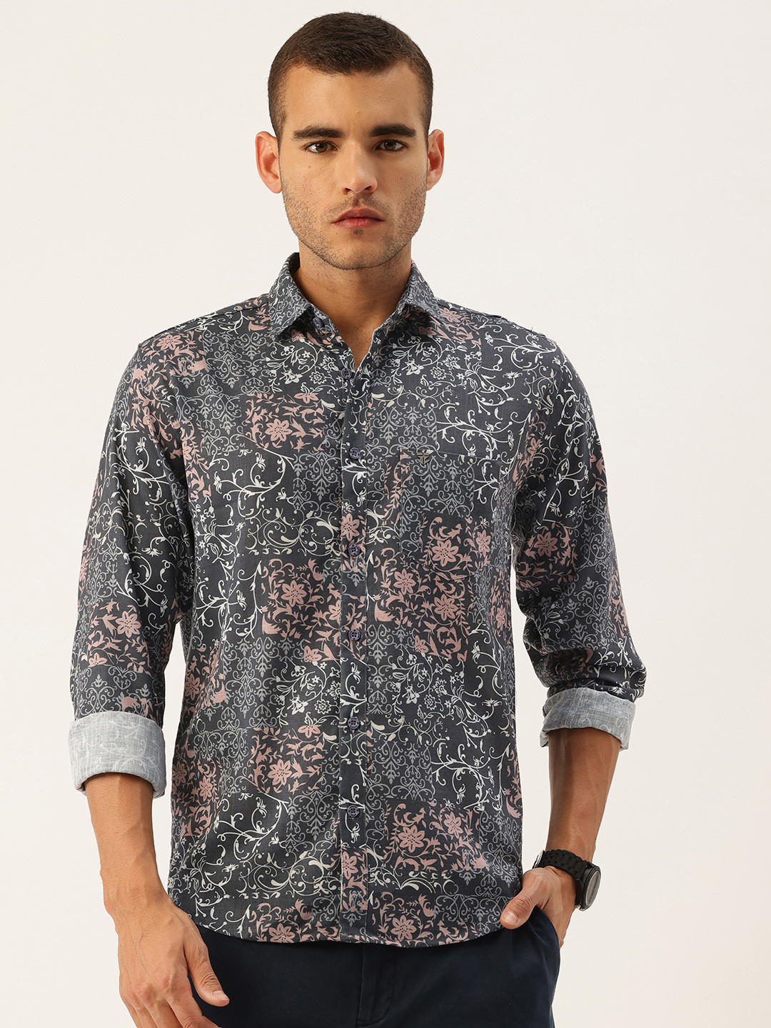 FIFTY TWO Ethnic Print Comfort Regular Fit Shirt