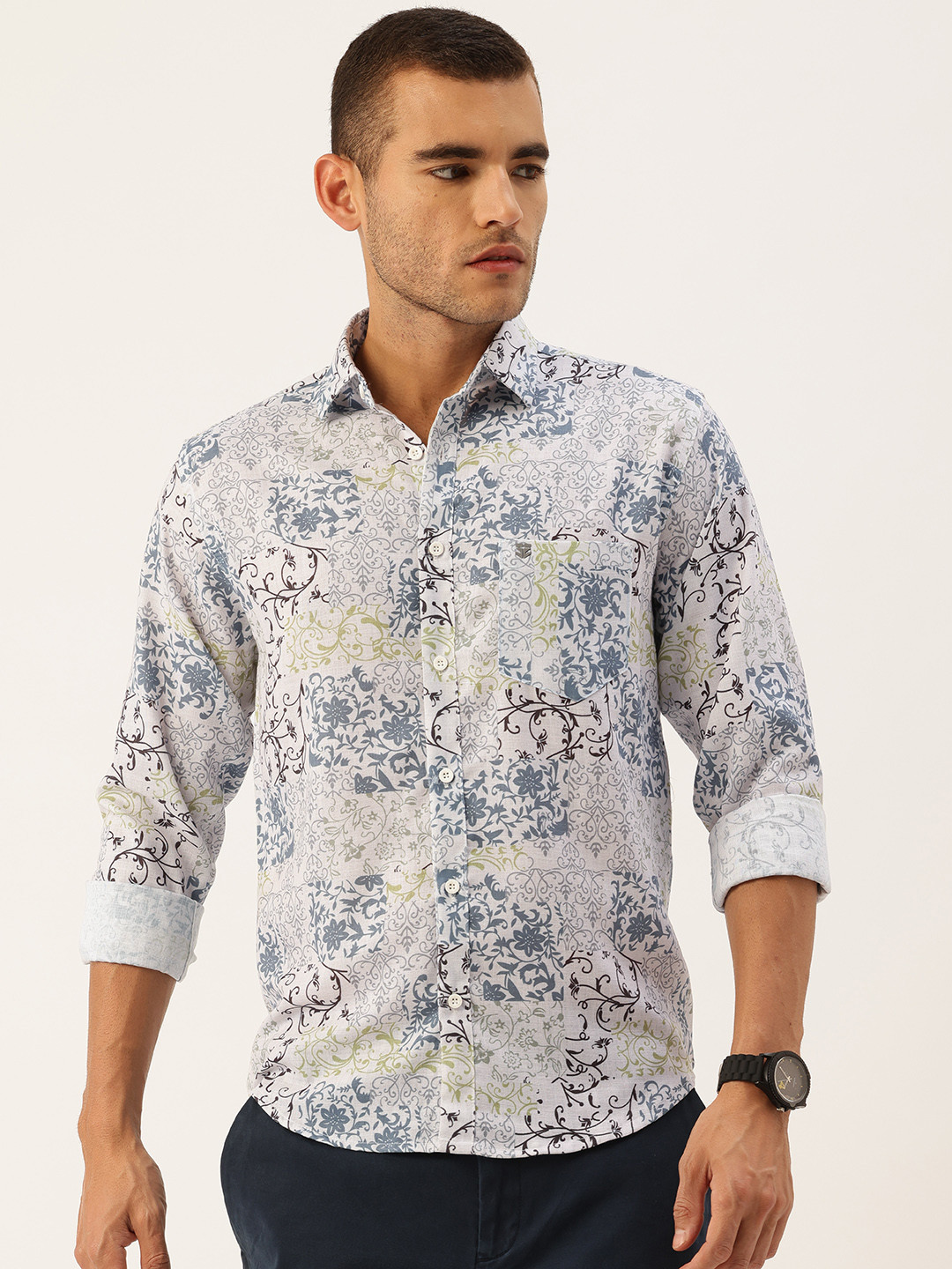FIFTY TWO Floral Print Regular Fit Shirt