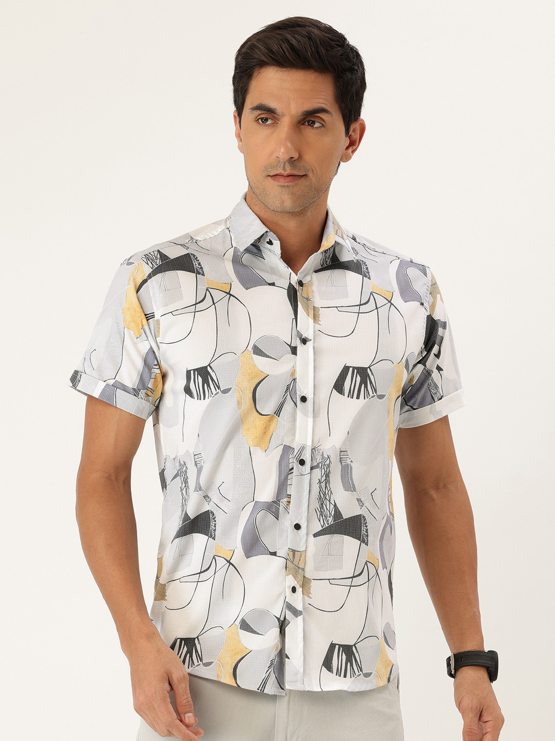 FIFTY TWO Abstract Printed Casual Shirt