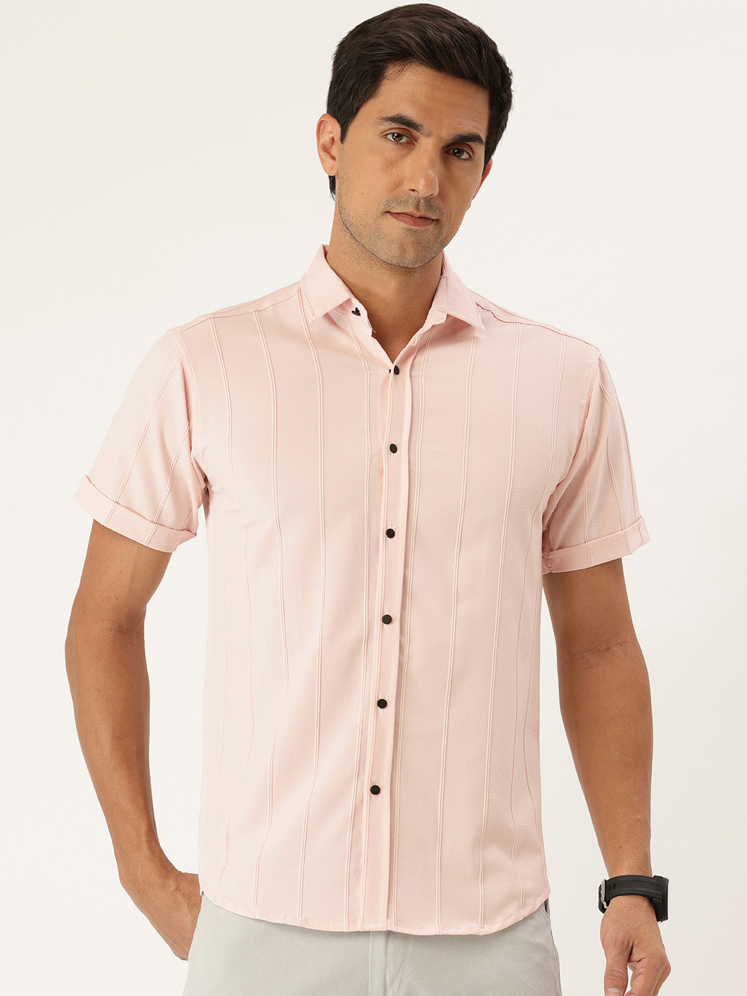 FIFTY TWO Vertical Striped Casual Shirt
