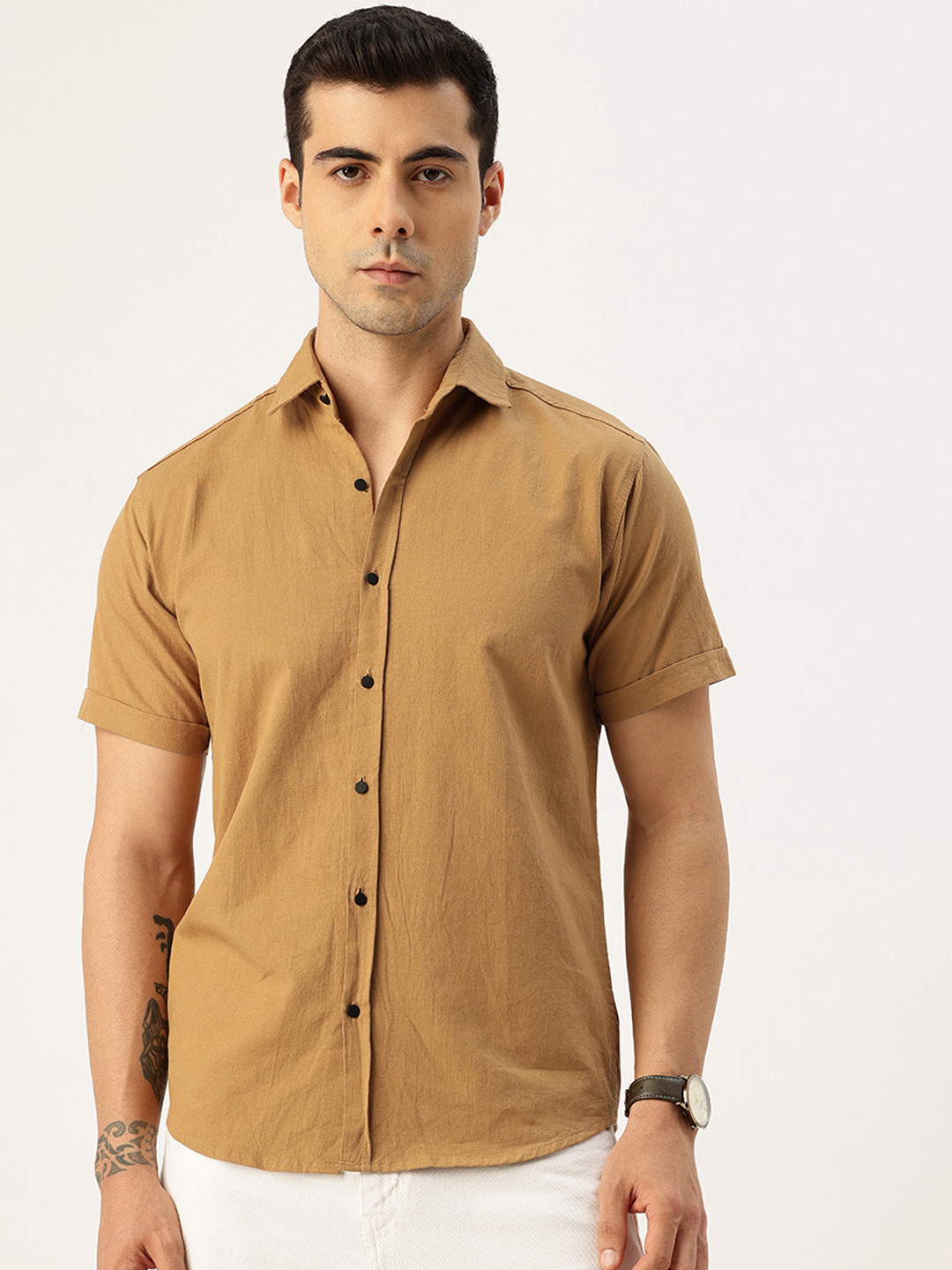 FIFTY TWO Spread Collar Casual Shirt