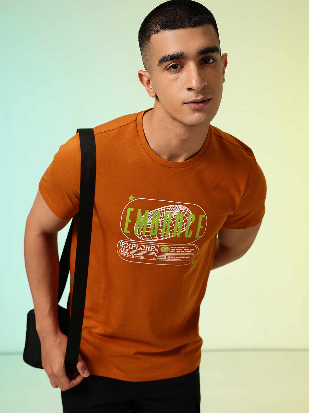 HRX by Hrithik Roshan Men Typography Printed Rapid Dry TrainingT-shirt