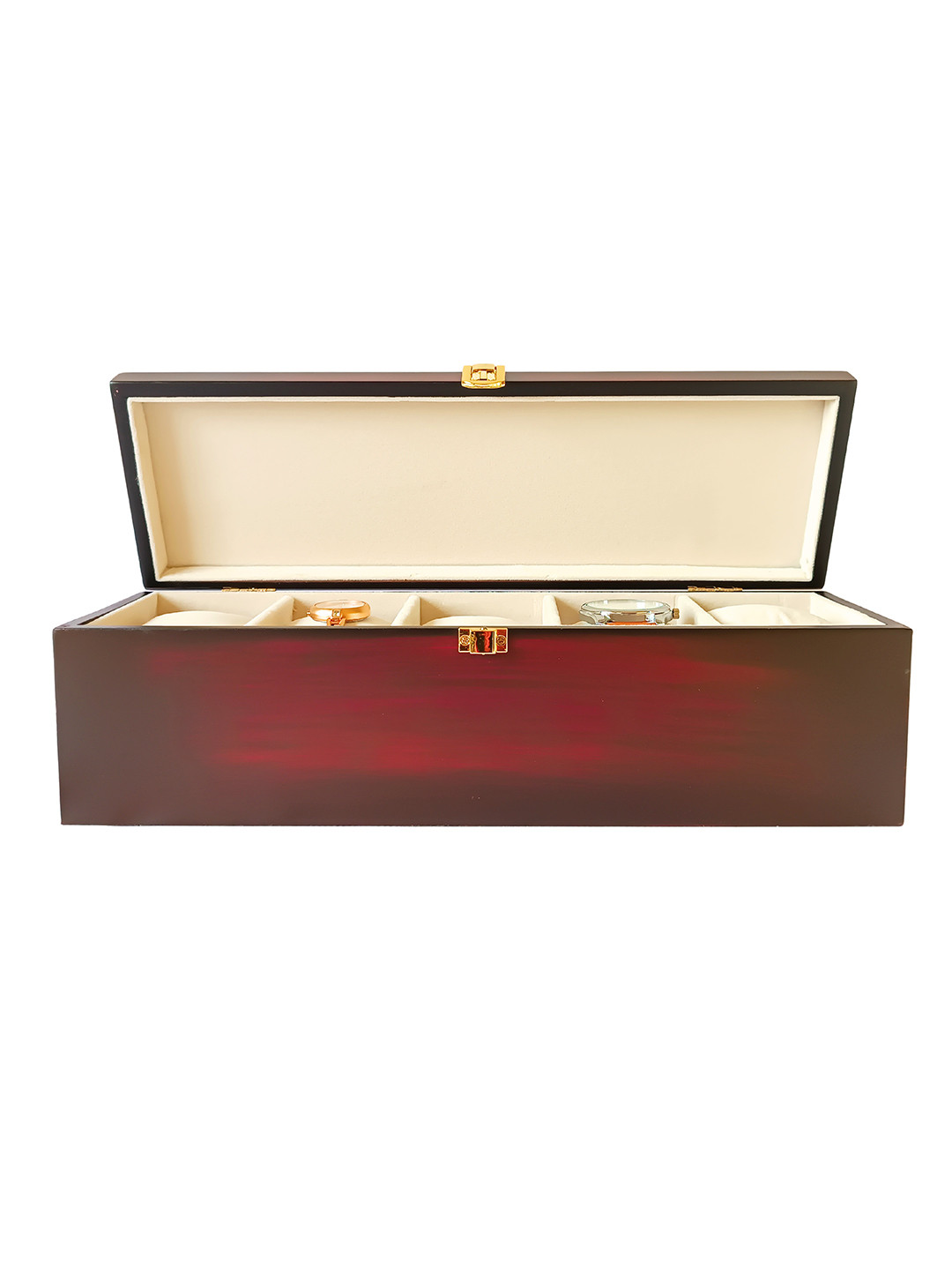 NESTED AURA Brown Classic Vintage 5 Slot Wooden Watch Organiser