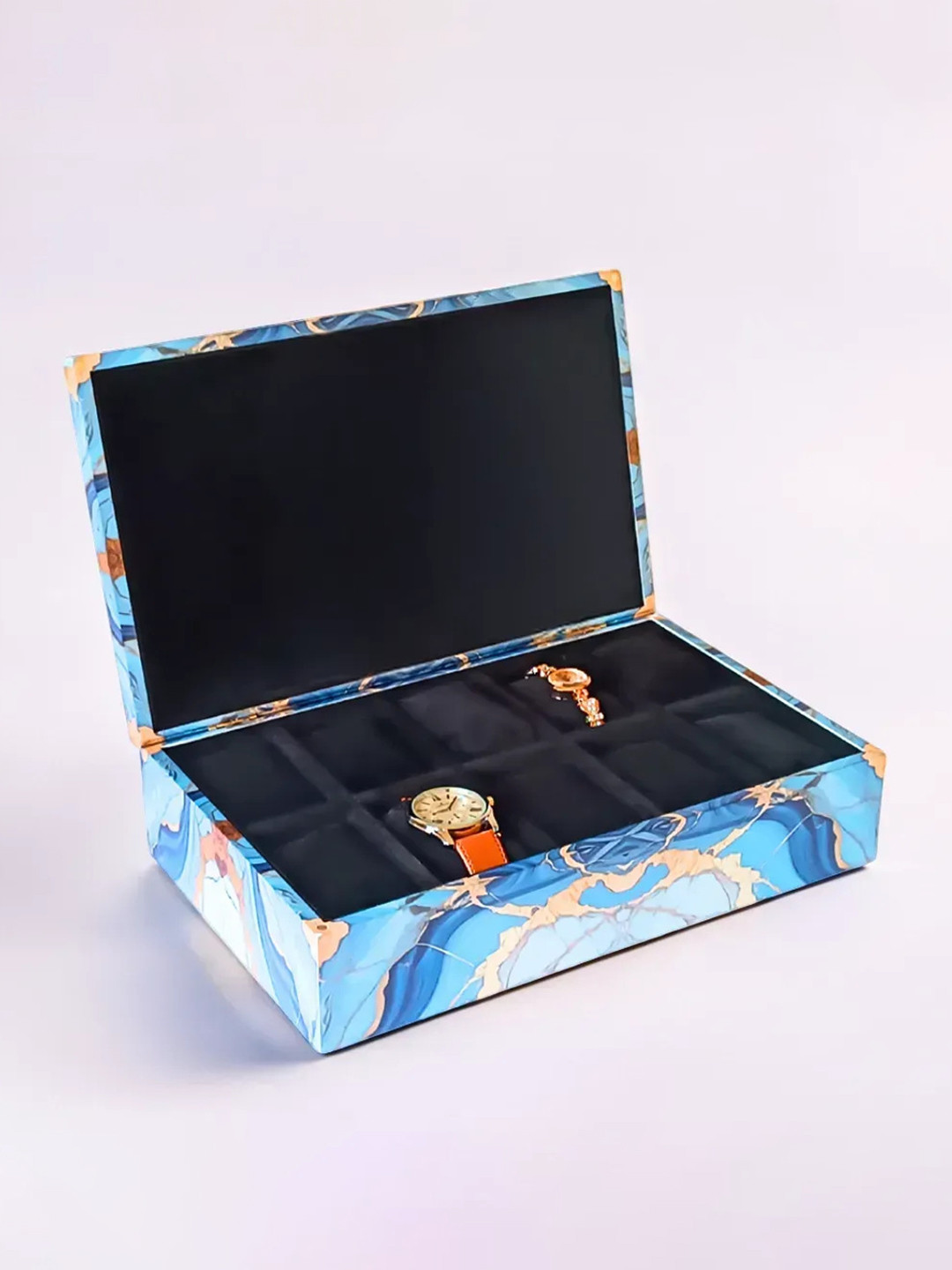 NESTED AURA Multicoloured Classic Vintage 10 Slot Wooden Watch Organiser