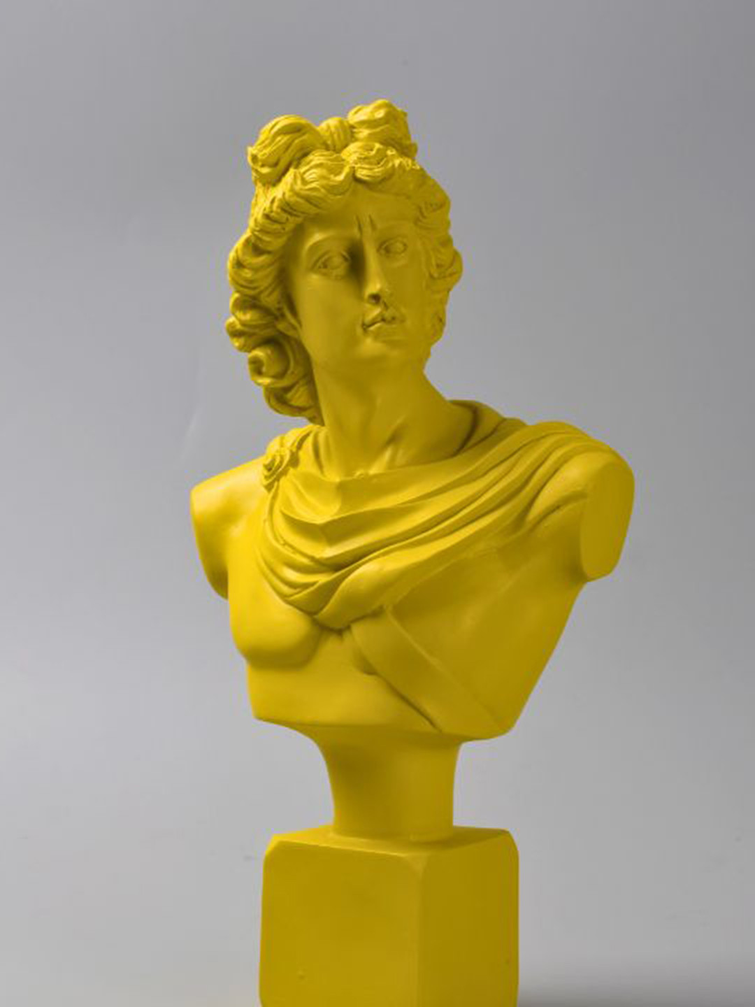 The Gharnish Greek God Yellow Polyresin Glossy Prayer Room Large Showpiece - 14 Inches