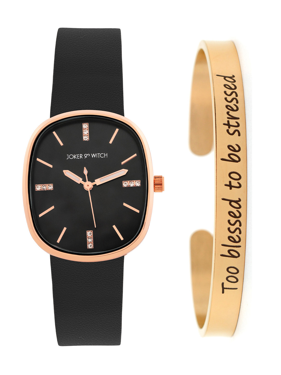 JOKER & WITCH Women Gold Mirage Watch Bracelet Stack Gift Set JWBS1085