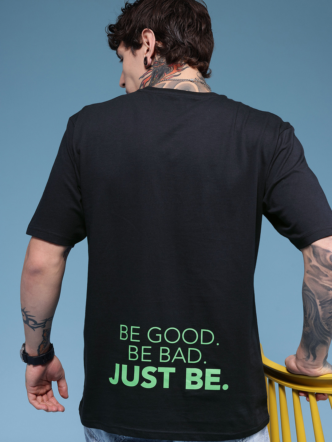 HERE&NOW Typography Printed Pure Cotton T-shirt