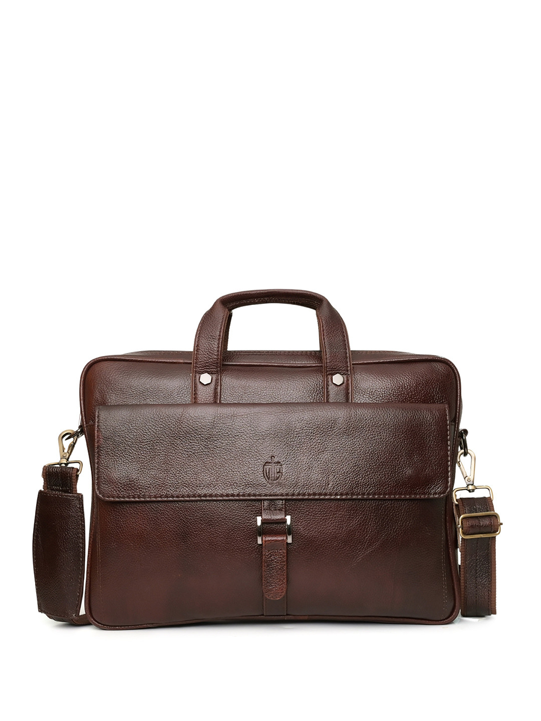 HOUSE OF OLIVEGREEN Men Leather Laptop Bag