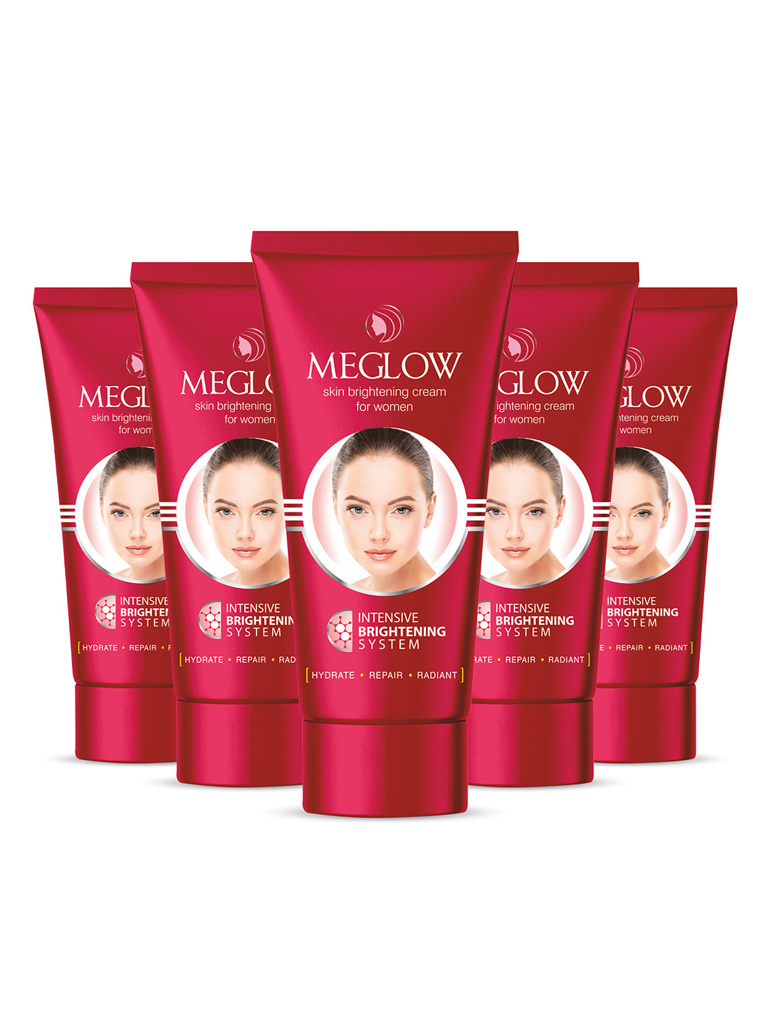 MEGLOW Set Of 5 Skin Brightening Cream With Vitamin E For Softening - 30 g