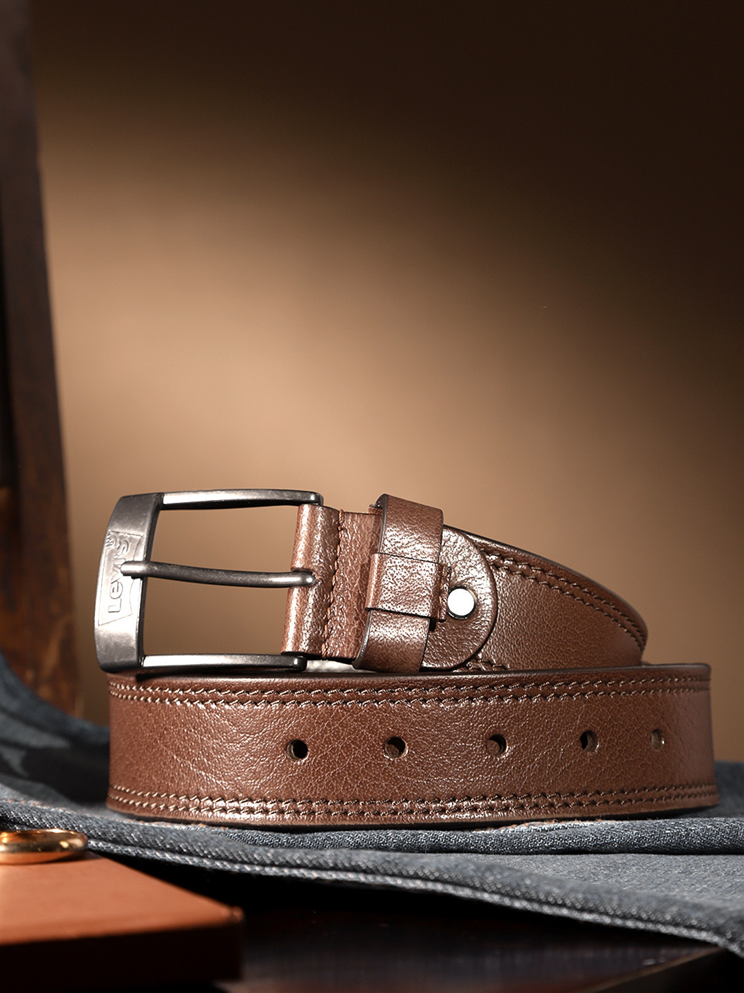 Levis Men Leather Casual Belt