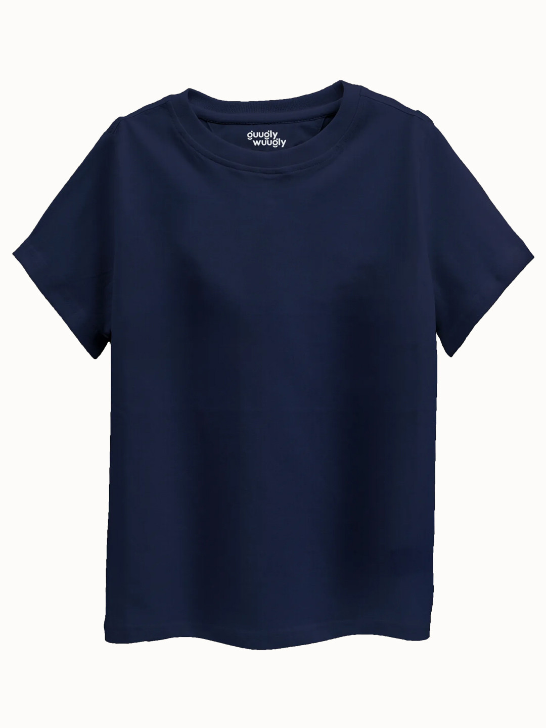 Guugly Wuugly Super Soft Combed Compact Cotton Navy Blue T-shirt