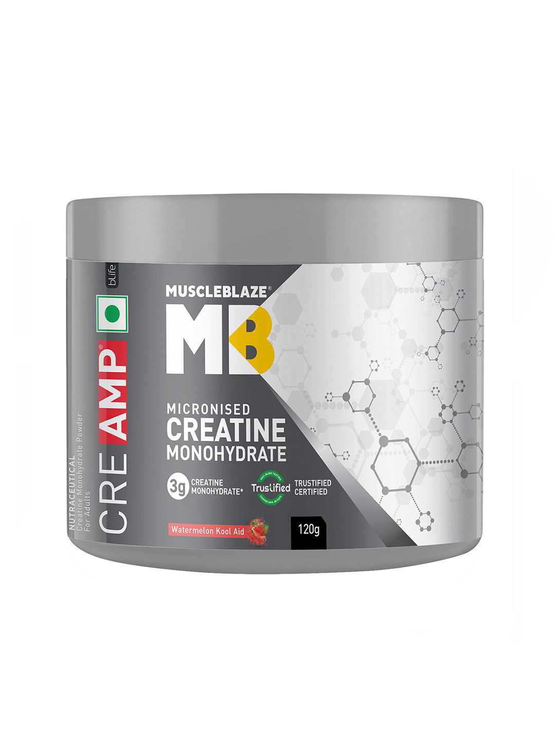 MuscleBlaze Micronised Creatine Monohydrate CreAMP- Watermelon Kool Aid- 120g