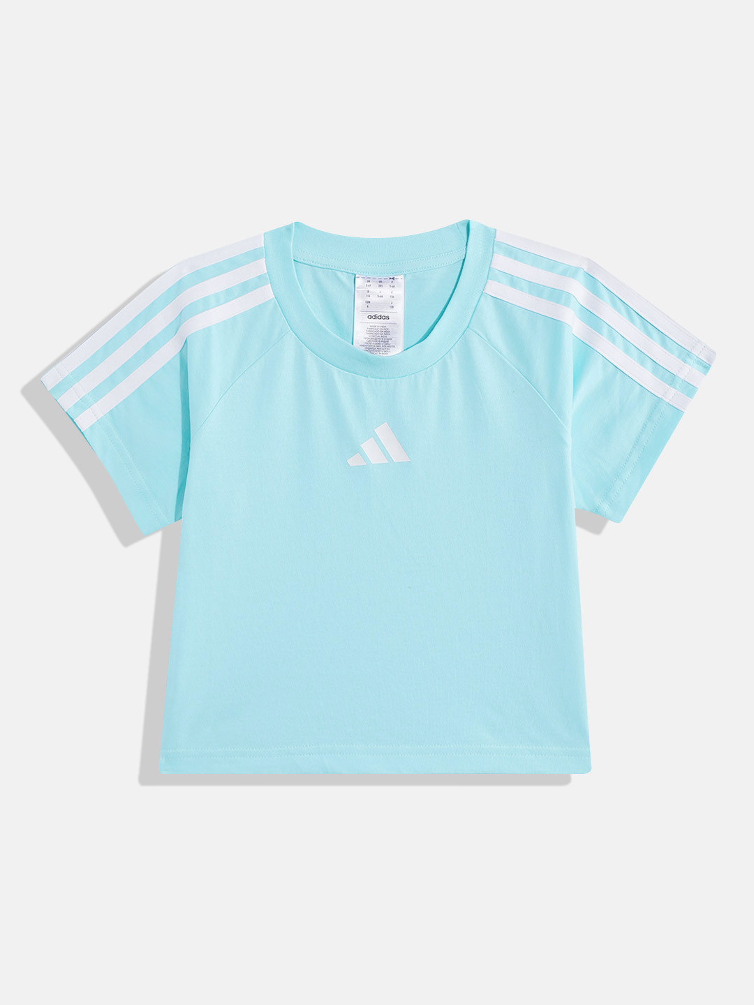 ADIDAS Girls 3S Pure Cotton Crop T-shirt