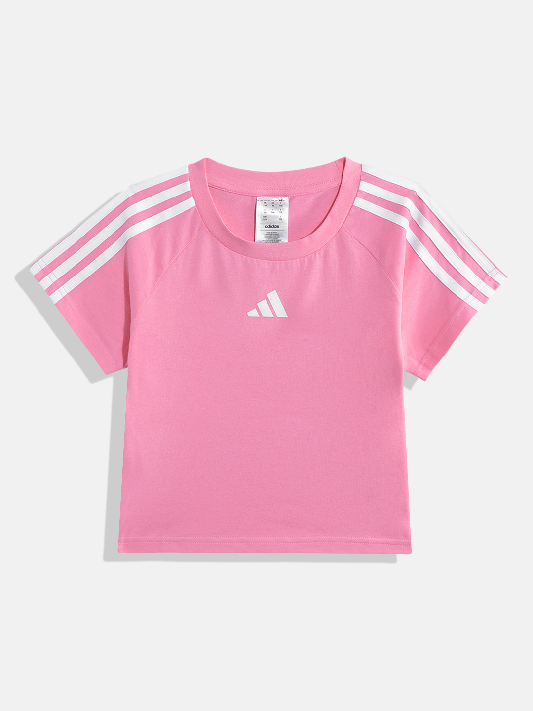 ADIDAS Girls 3S Pure Cotton Crop T-shirt