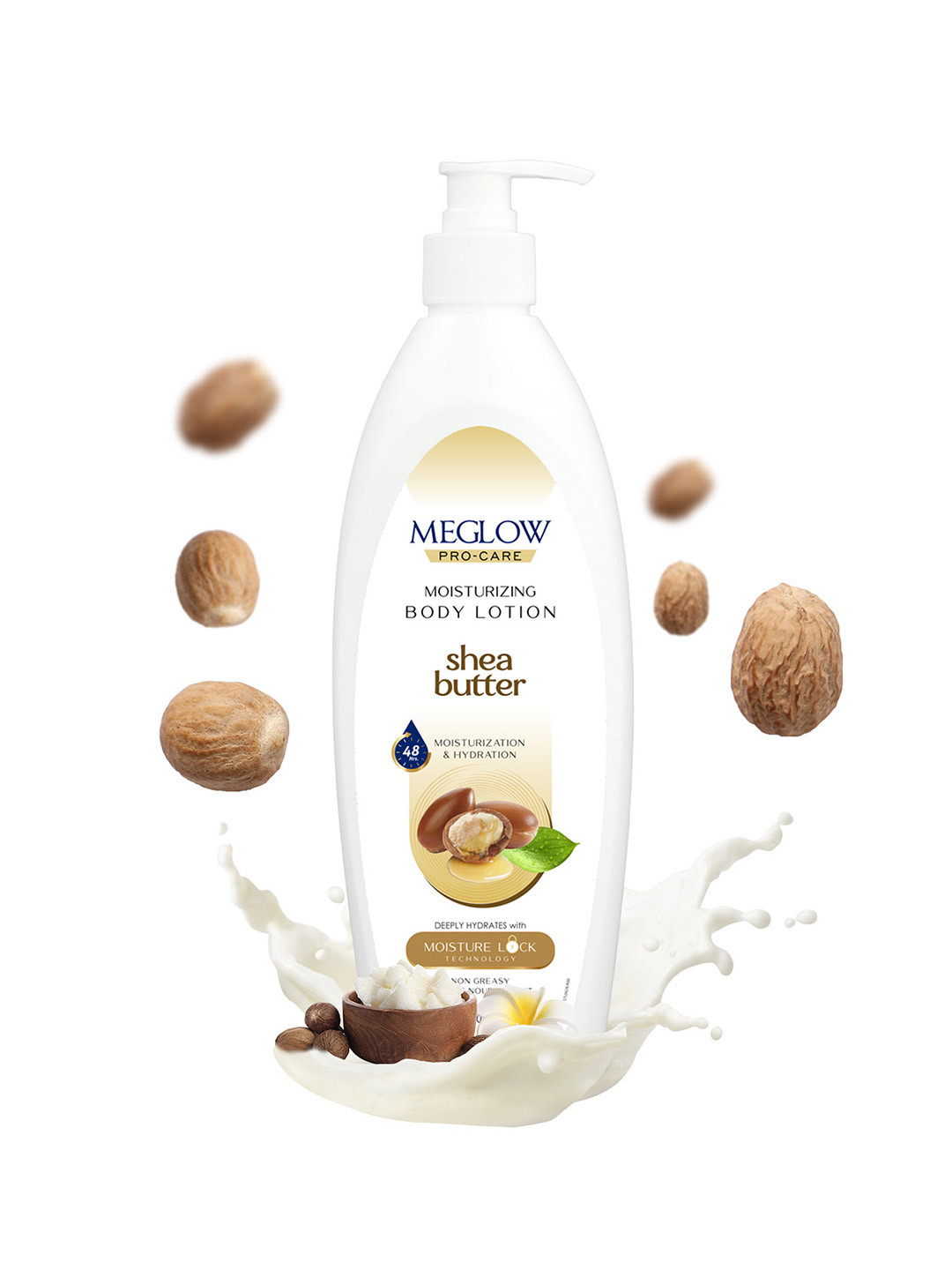 MEGLOW Shea Butter 48Hrs Hydrating & Moisturizing Body Lotion - 500 ml