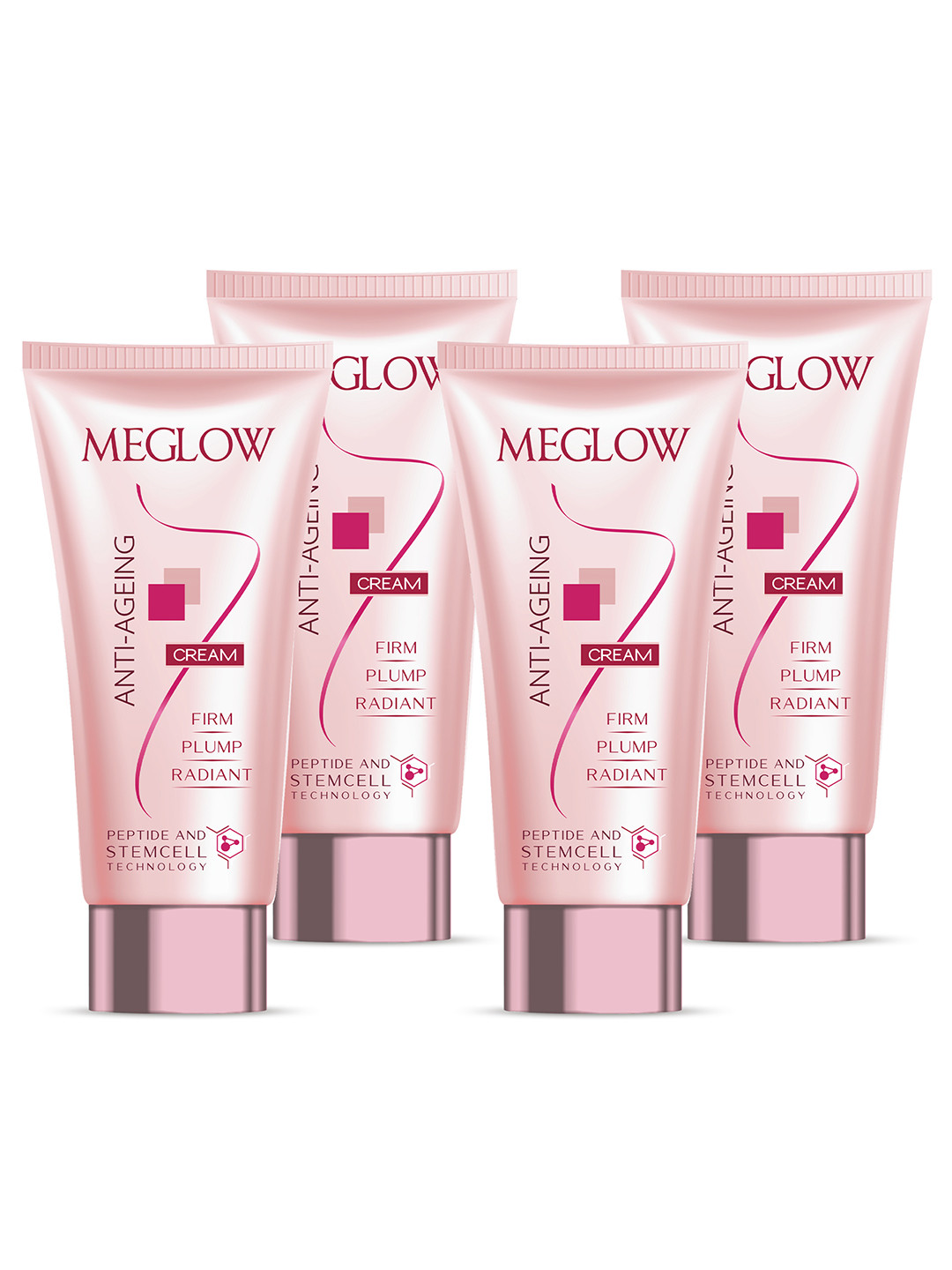 MEGLOW Set Of 4 Anti Ageing Cream With Cocoa Butter - 30 g Each