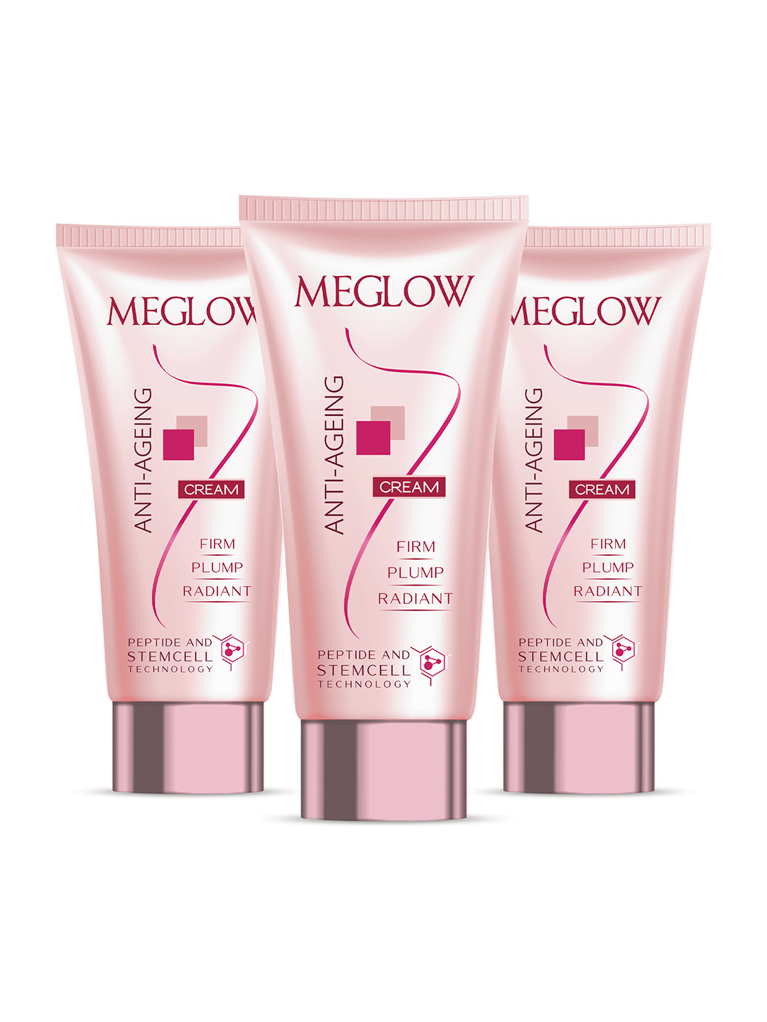MEGLOW Set Of 3 Anti Ageing Cream With Cocoa Butter - 30 g Each