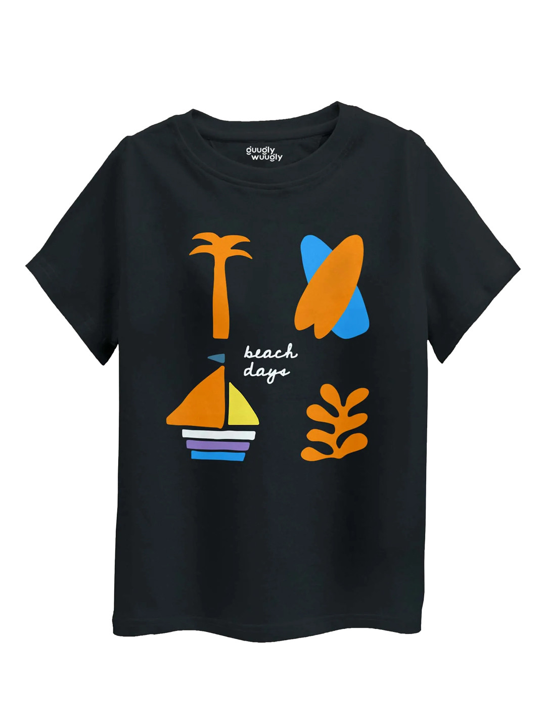 Guugly Wuugly Super Soft Combed Compact Cotton Beach Days T-shirt