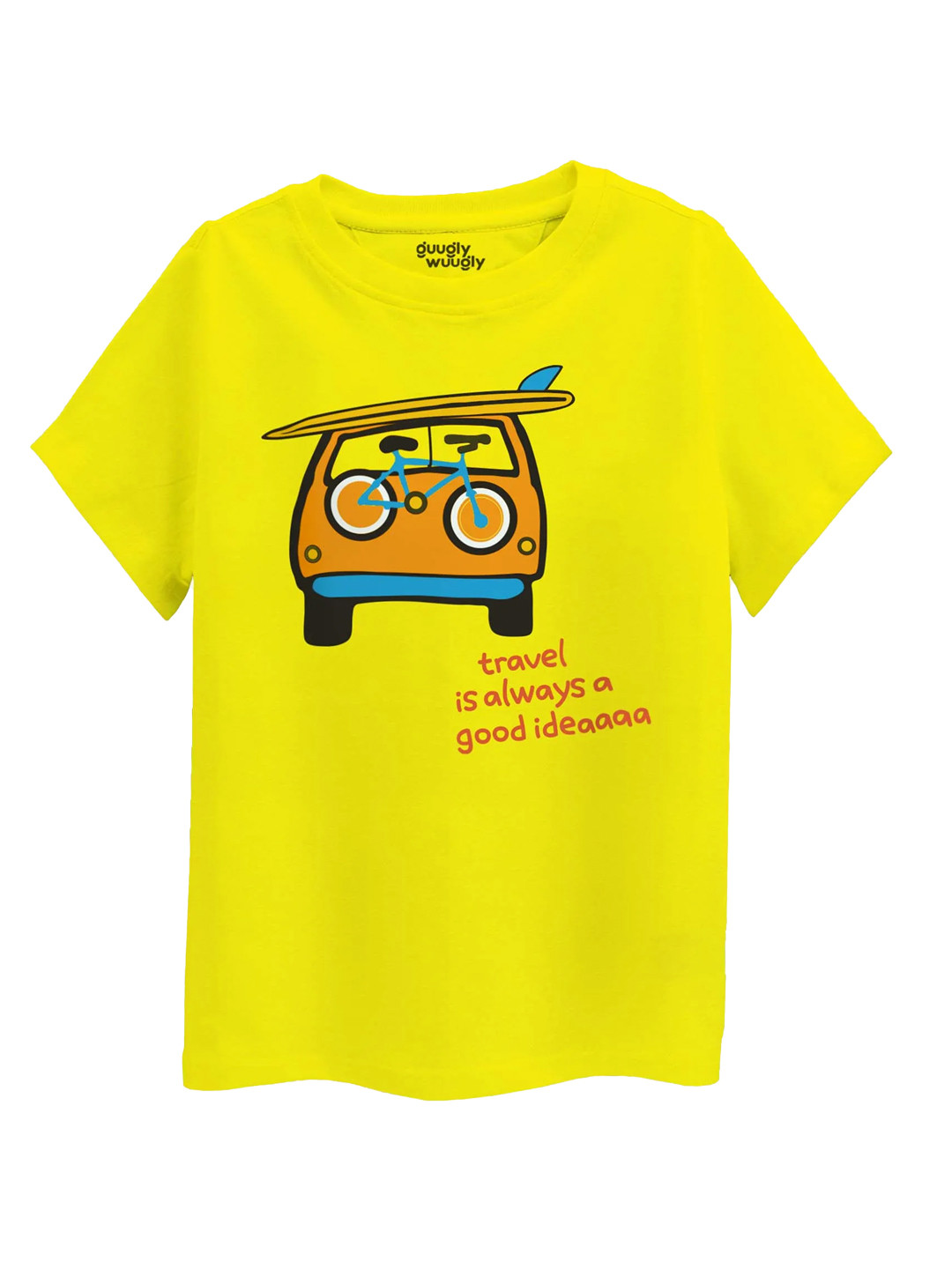 Guugly Wuugly Super Soft Combed Compact Cotton Surf Travel Idea T-shirt