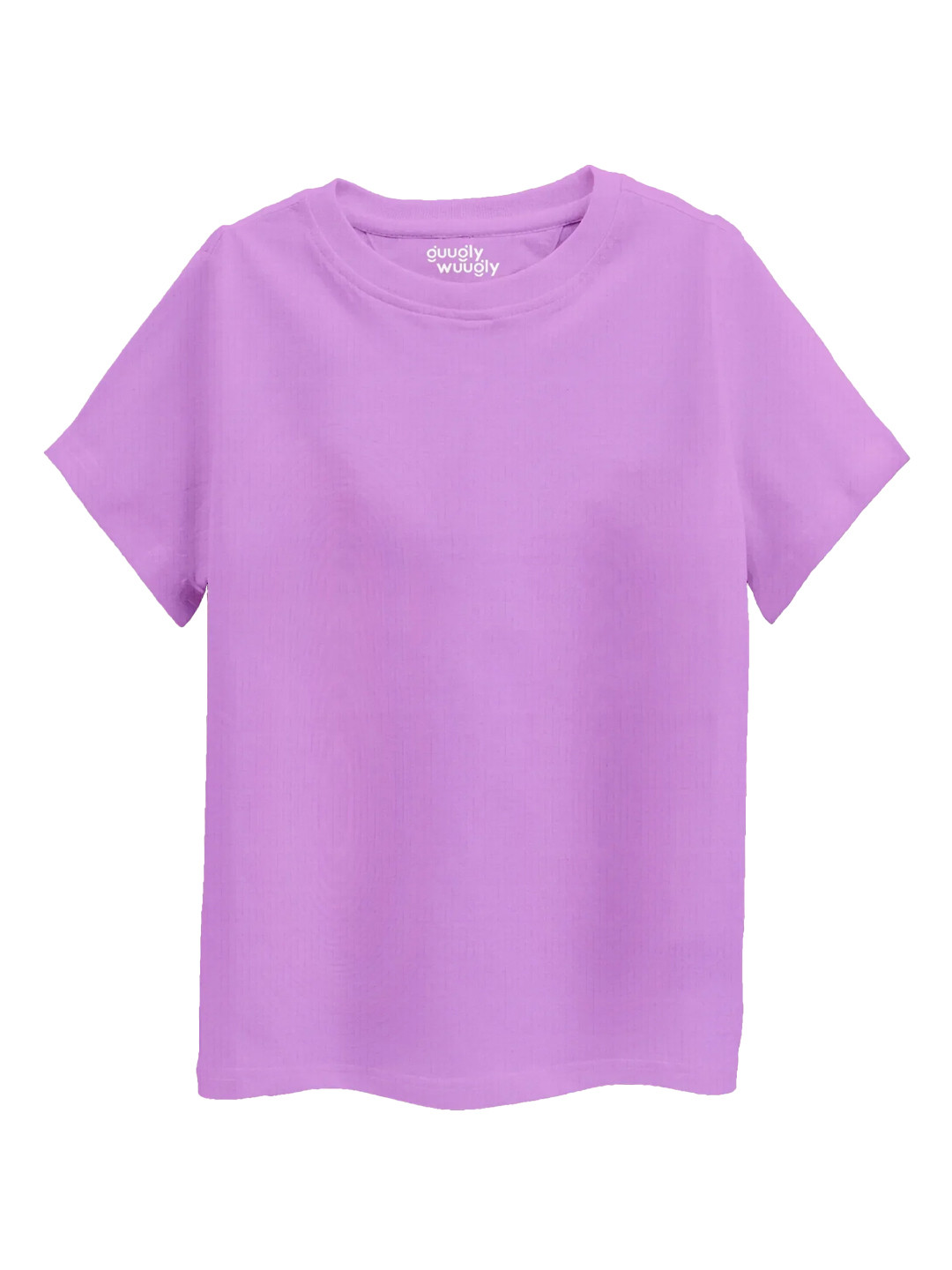 Guugly Wuugly Super Soft Combed Compact Cotton Lavender T-shirt