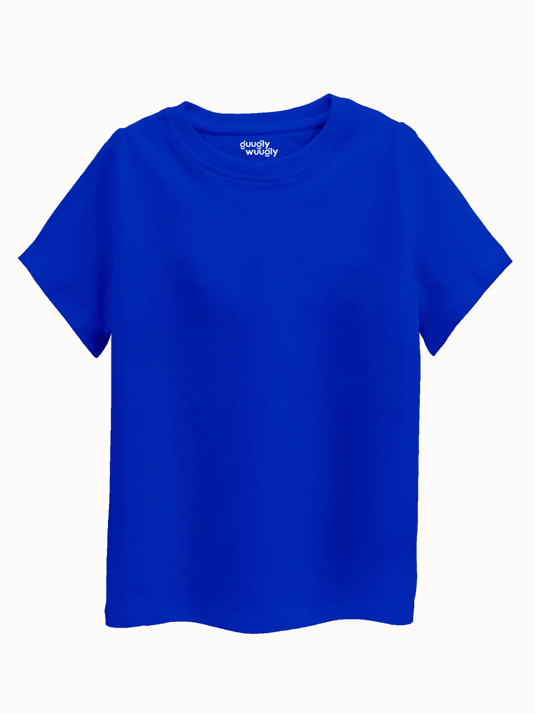 Guugly Wuugly Super Soft Combed Compact Cotton Classic Blue T-shirt