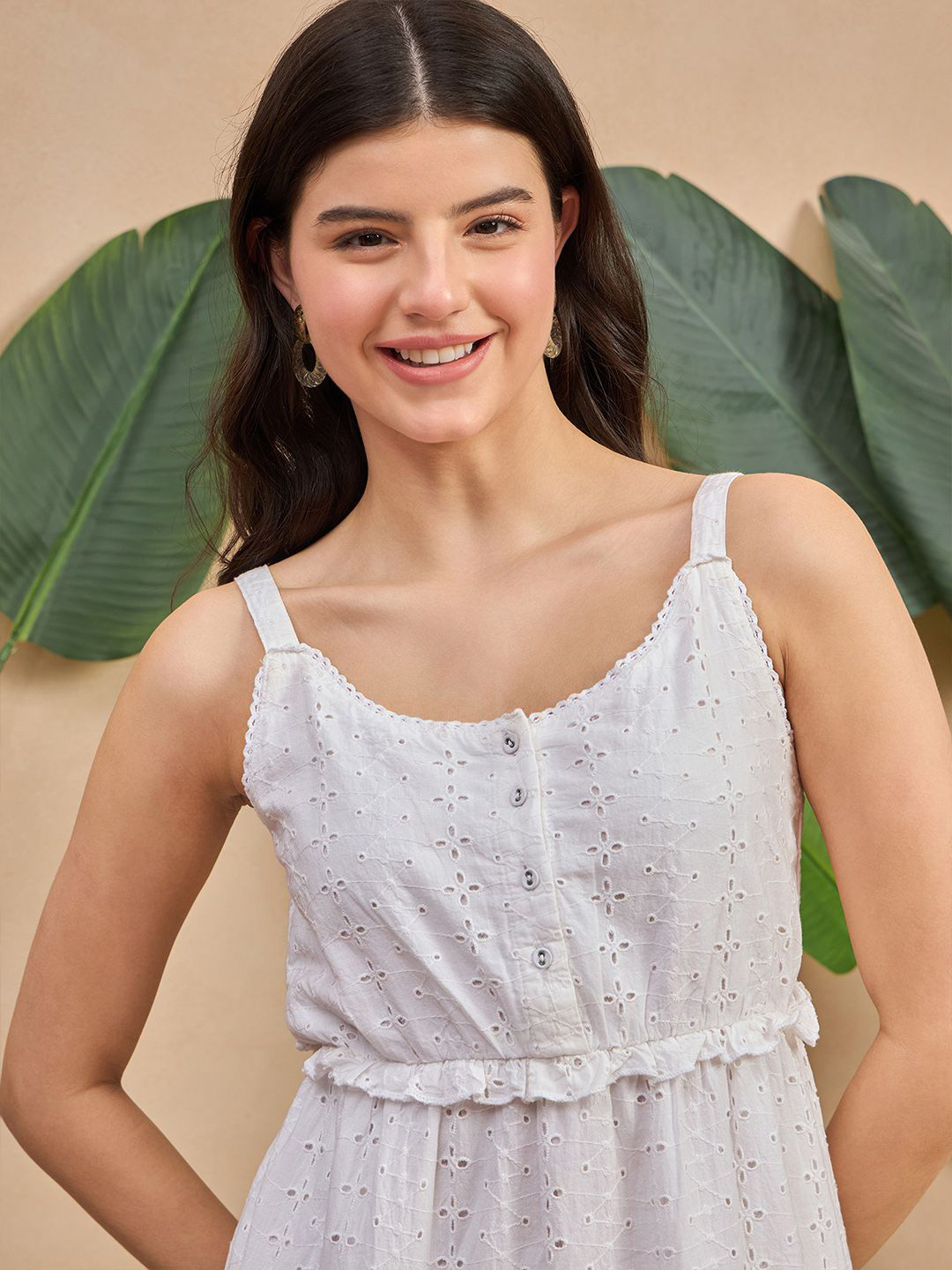 ZUMMER Cotton Fit & Flare Midi Dress