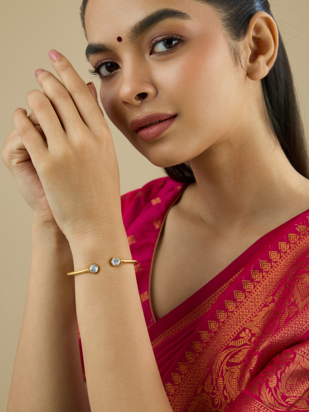 Kushal's Fashion Jewellery Women Gold-Plated Bangle-Style Bracelet