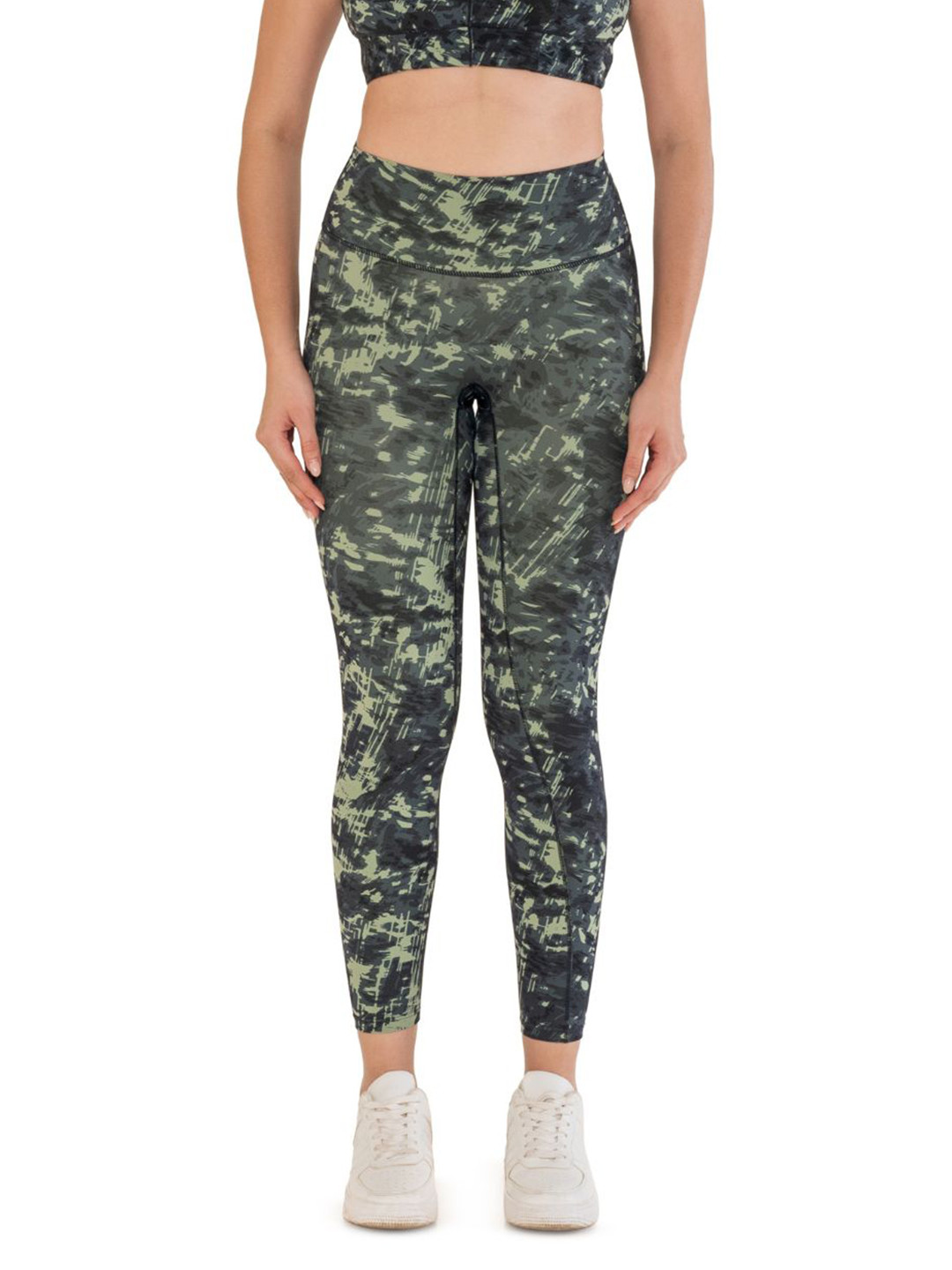 STRCH Printed High-Rise Ankle-Length Tights