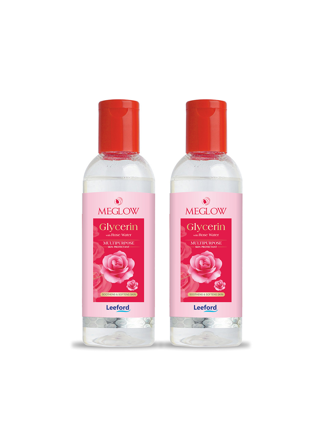 Meglow Set of 2 Glycerin with Rose Water For Nourished Glowing Skin - 100ml Each