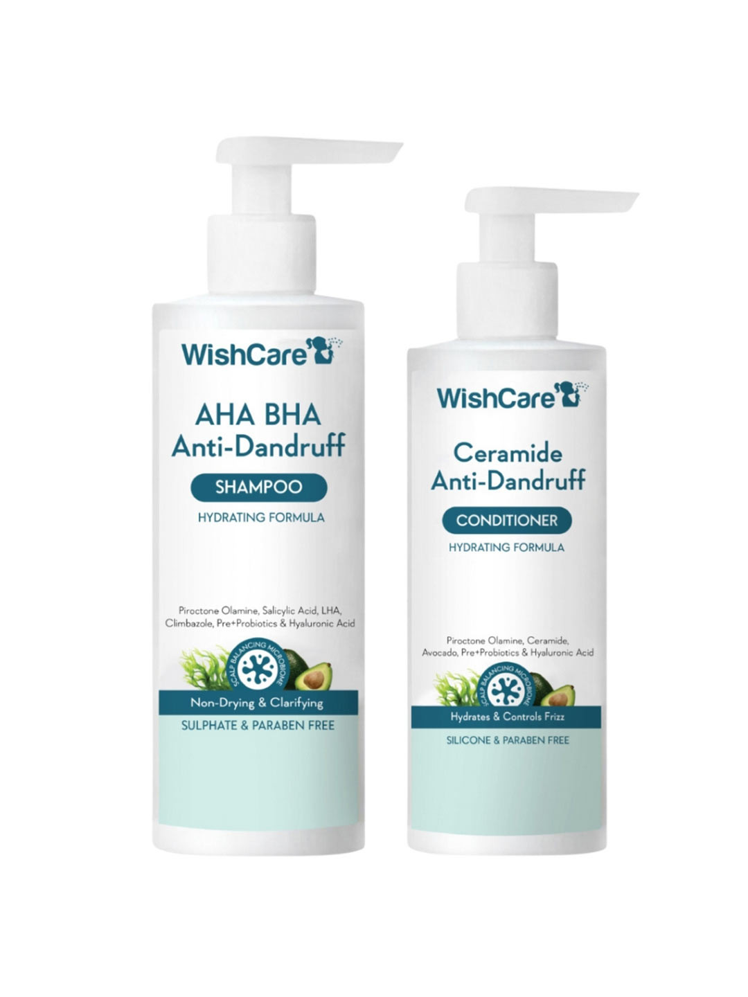 WishCare Anti-Dandruff Hair Care Combo - Shampoo 250ml + Conditioner 200ml