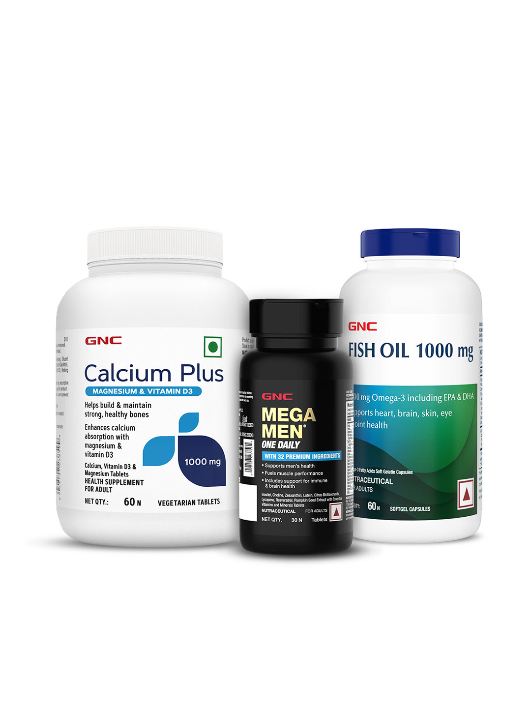 GNC Men Set Of 3 Daily Gains & Wellness Pack