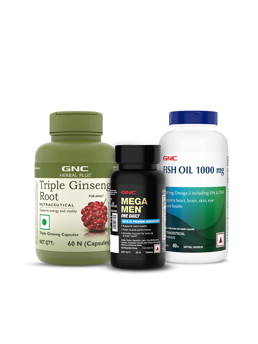 GNC Men Pack Of 3 Daily Energy & Wellness Combo