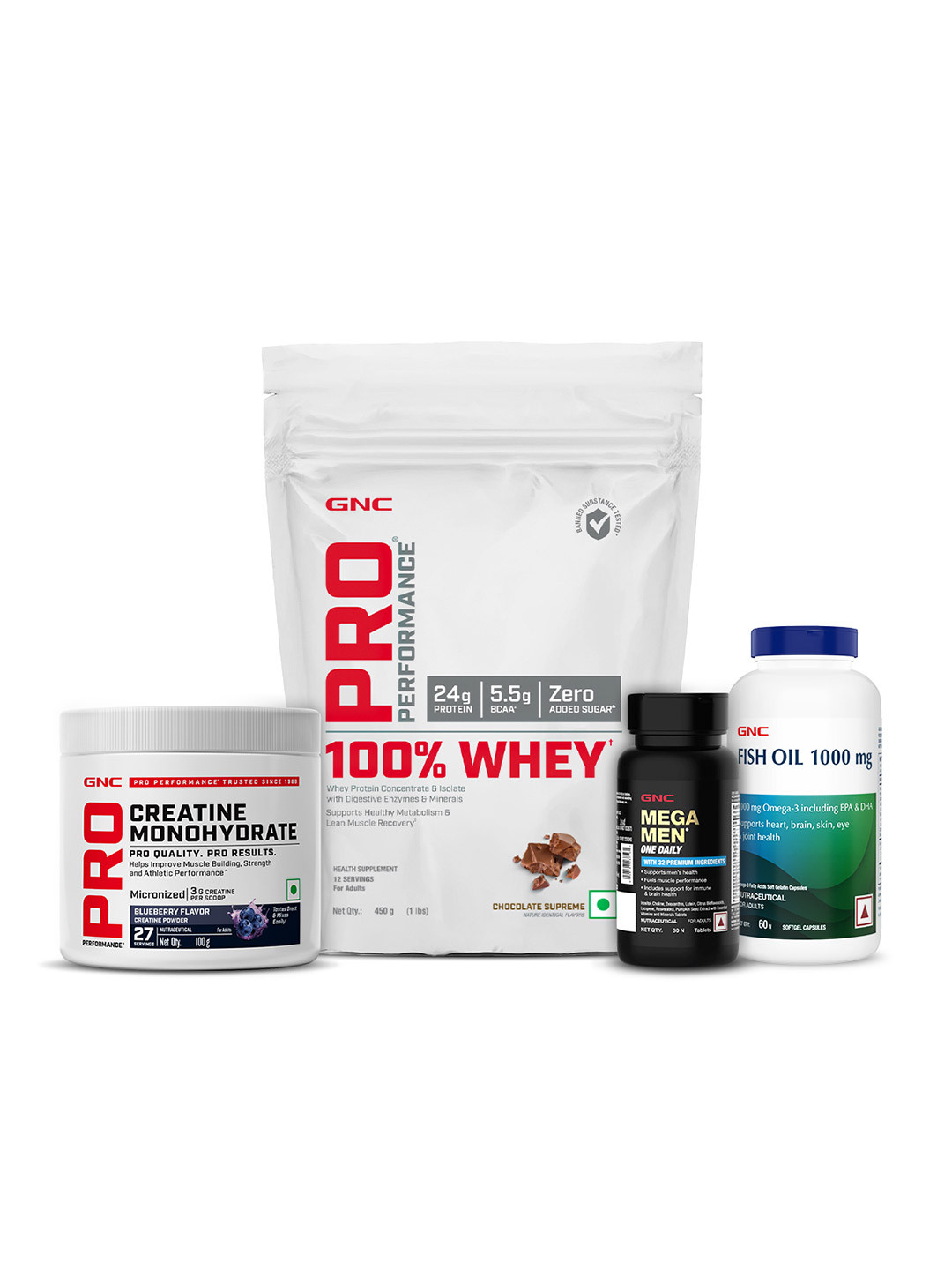 GNC Set Of 4 Ultimate Gains & Fitness Combo