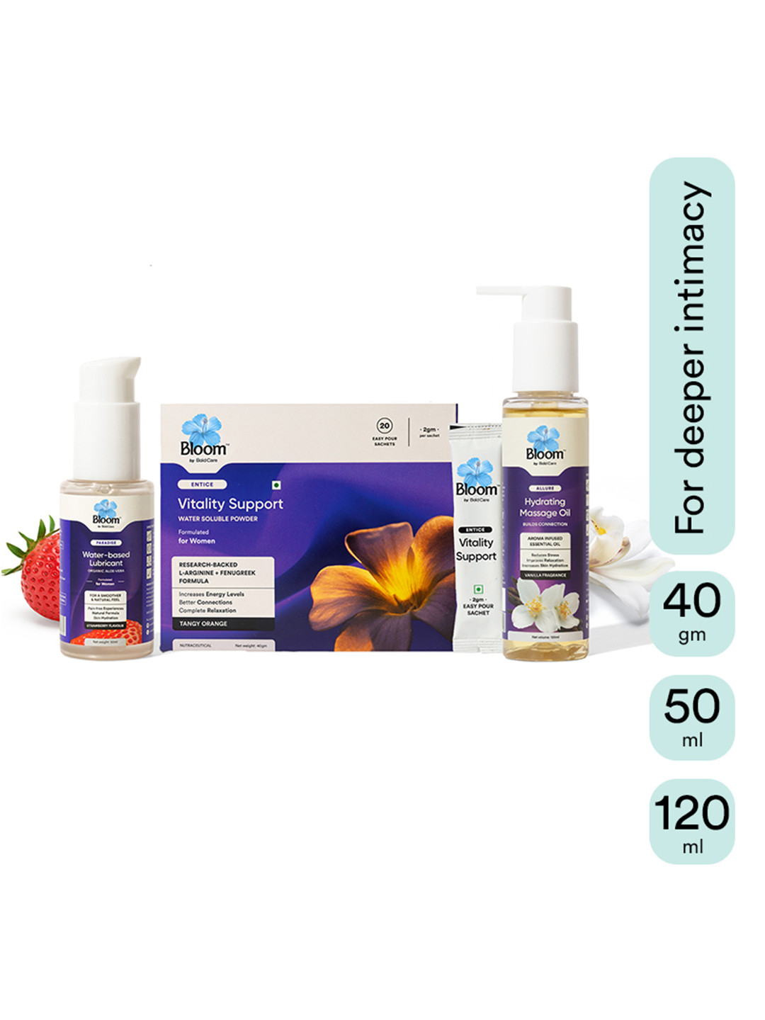 Bloom Set Of 3 Intimate Bliss Kit For Deeper Connections