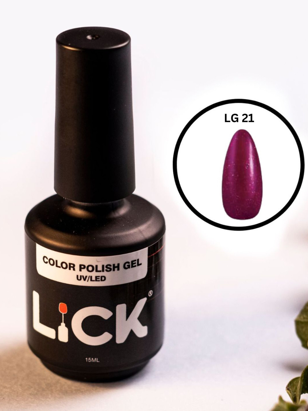LICK Color Polish UV / LED Gel Nail Polish - 15 ml - Pink LG 21