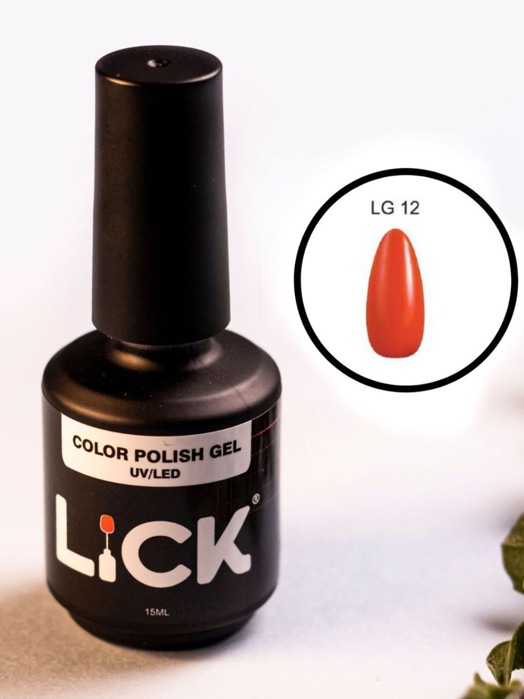 LICK Color Polish UV / LED Gel Nail Polish - 15 ml - Red LG 12