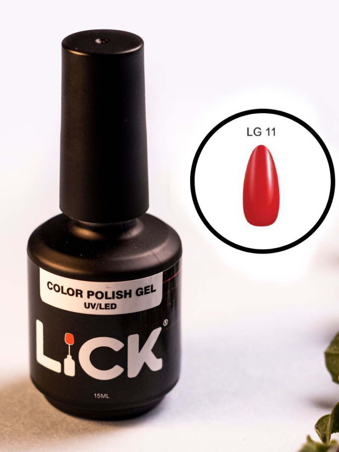 LICK Color Polish UV / LED Gel Nail Polish - 15 ml - Red LG 11
