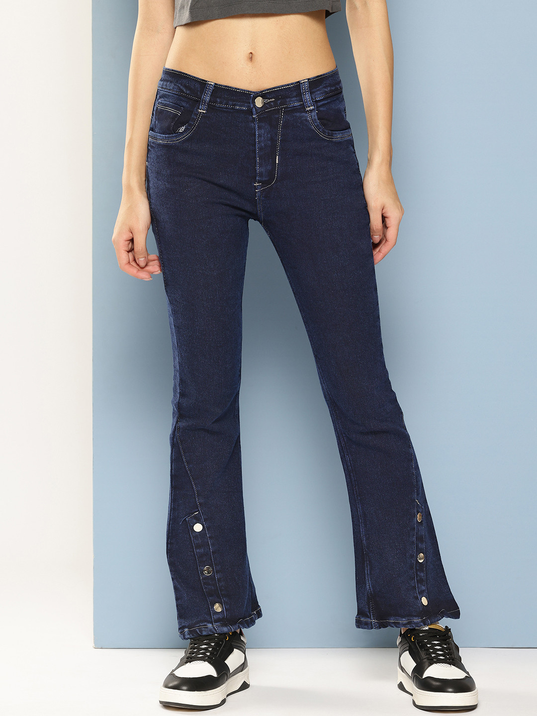 Aarika Women Bootcut Jeans with Rivet Detail
