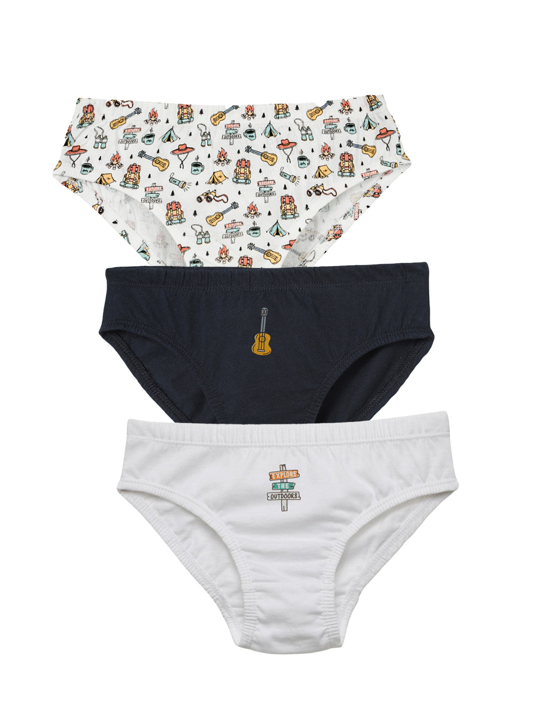 Charm n Cherish Boys Pack Of 3 Printed Basic Briefs BWBRI55