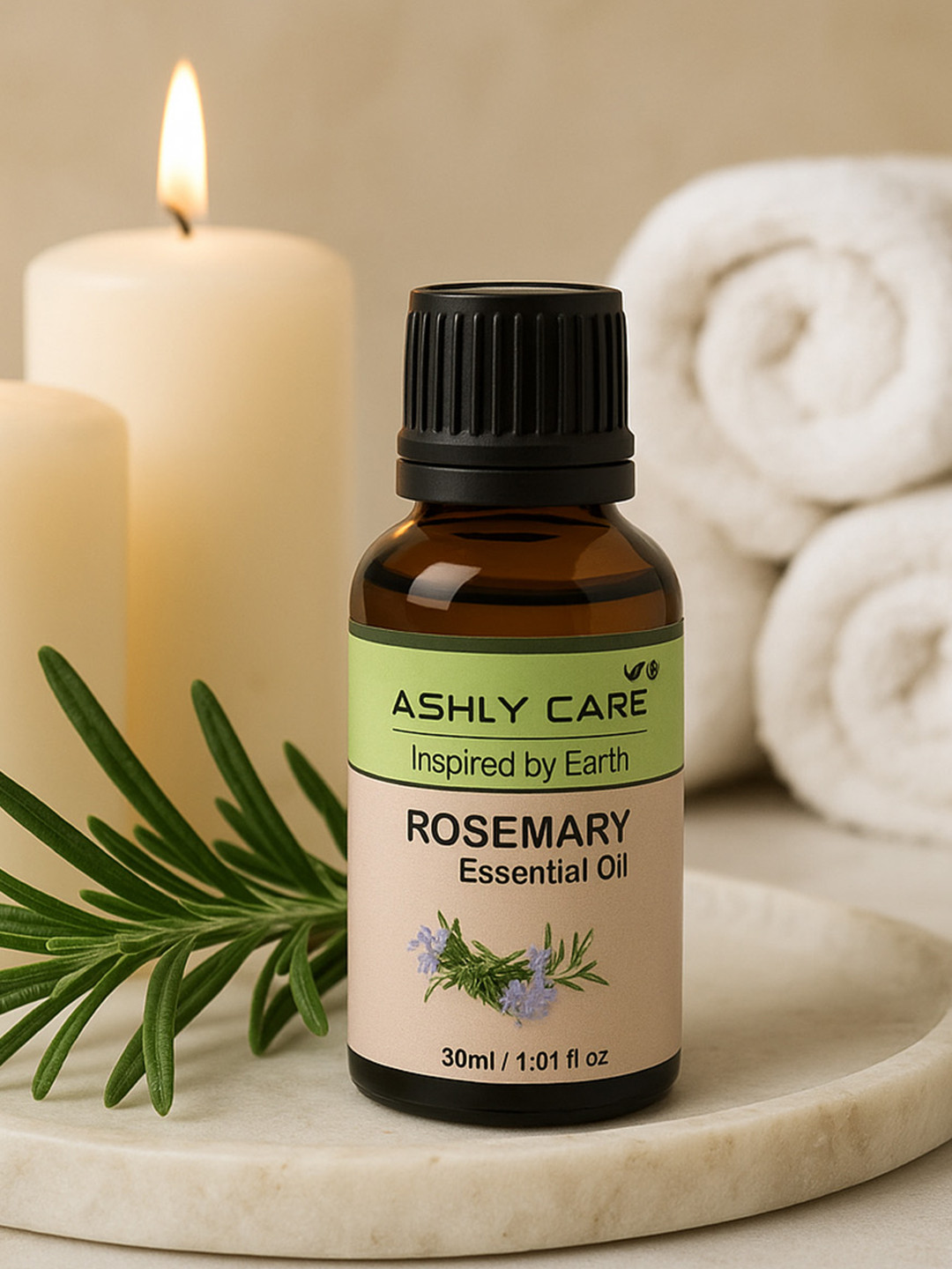 ASHLY CARE Pure Rosemary Essential Massage Oil For Acne & Hair Growth - 30 ml