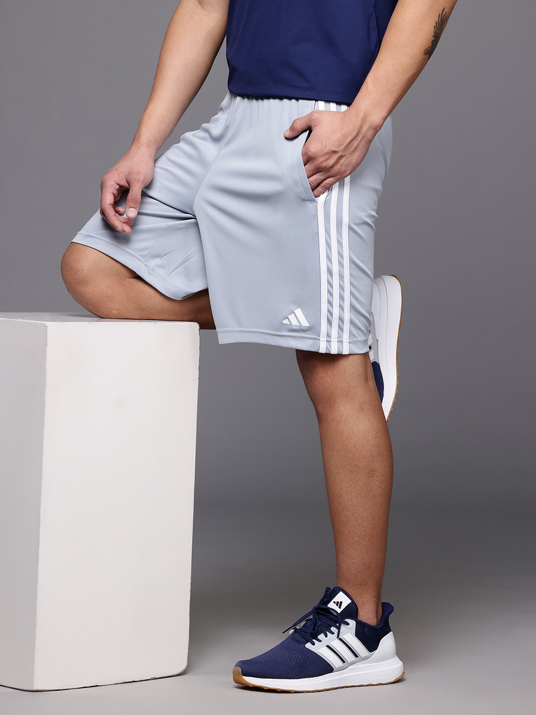 ADIDAS Men Logo 3-Stripes Shorts