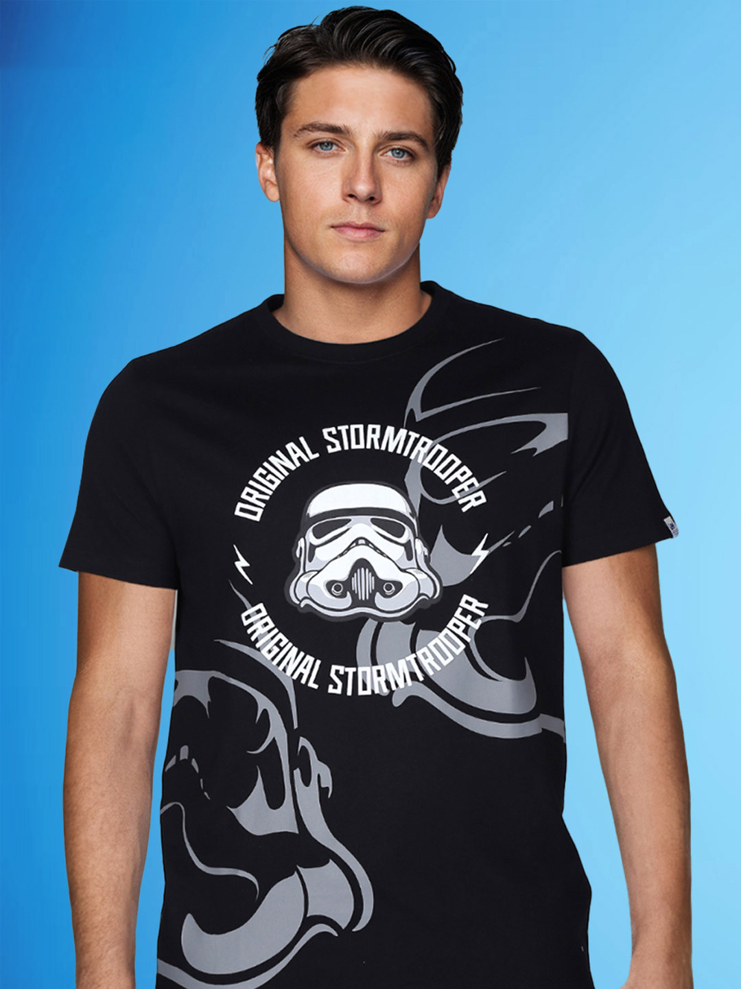 Lee X Stormtrooper Graphic Print Black Crew Neck Tshirt