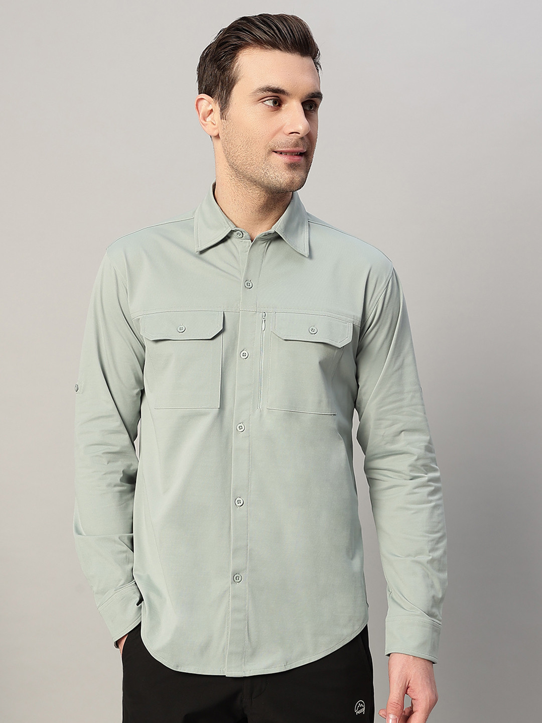 Reccy Men's Ventilated Breathable 4-Way Stretch Sun Protected TechFlex Cargo Shirt