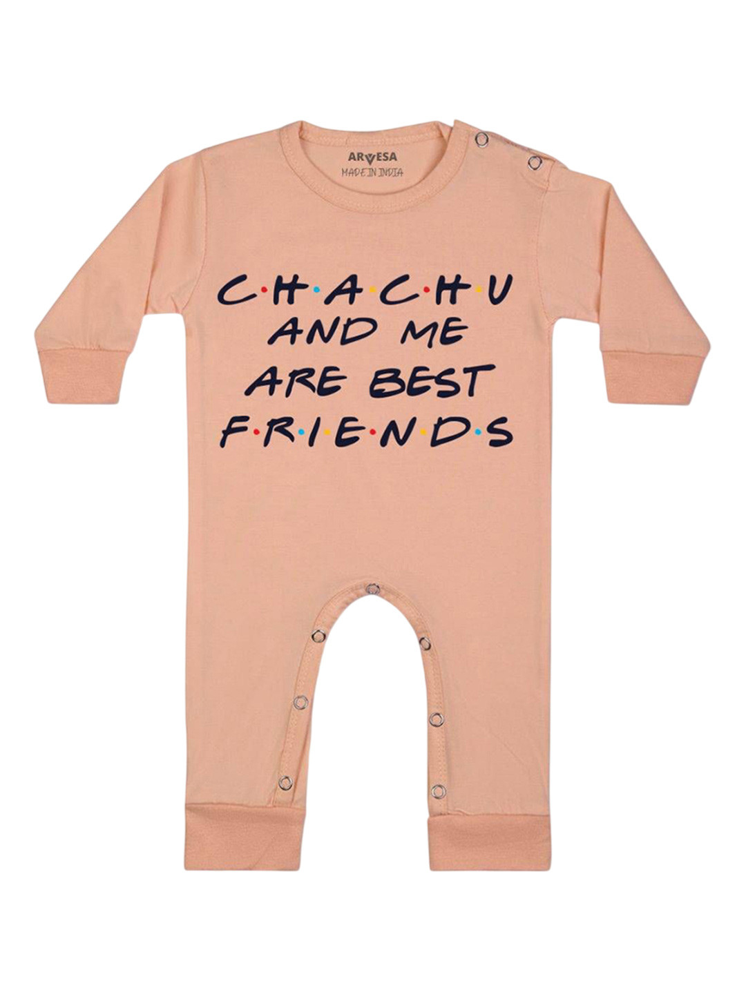 Arvesa Kids Chachu & Me Are Best Friend Printed Baby Romper