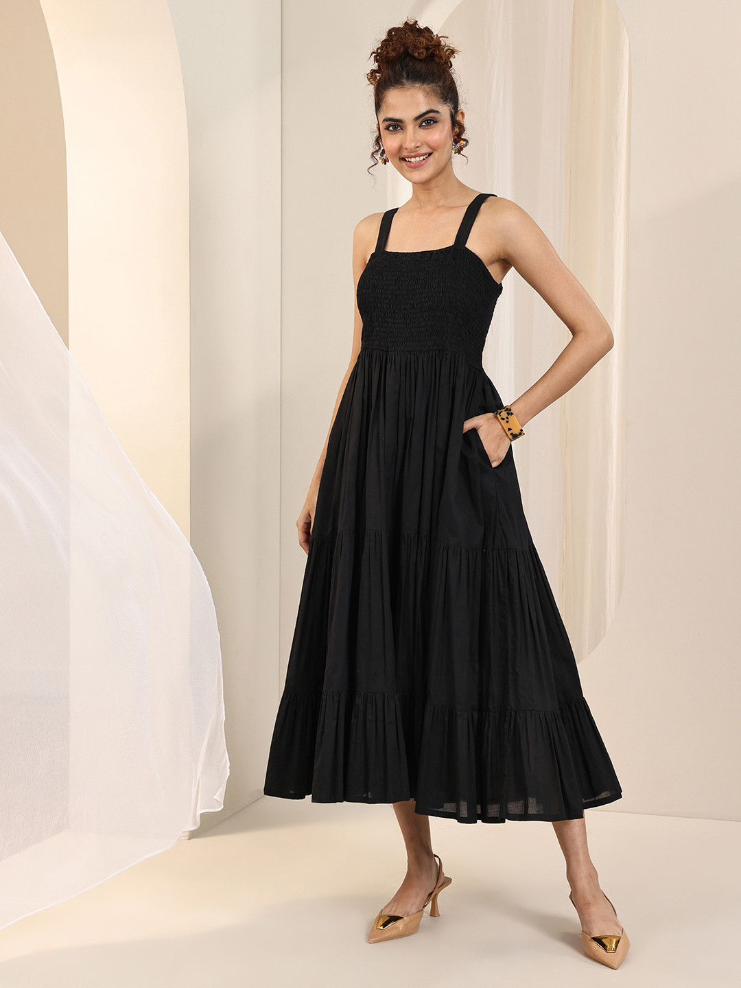 Libas Fit & Flare Midi Dress