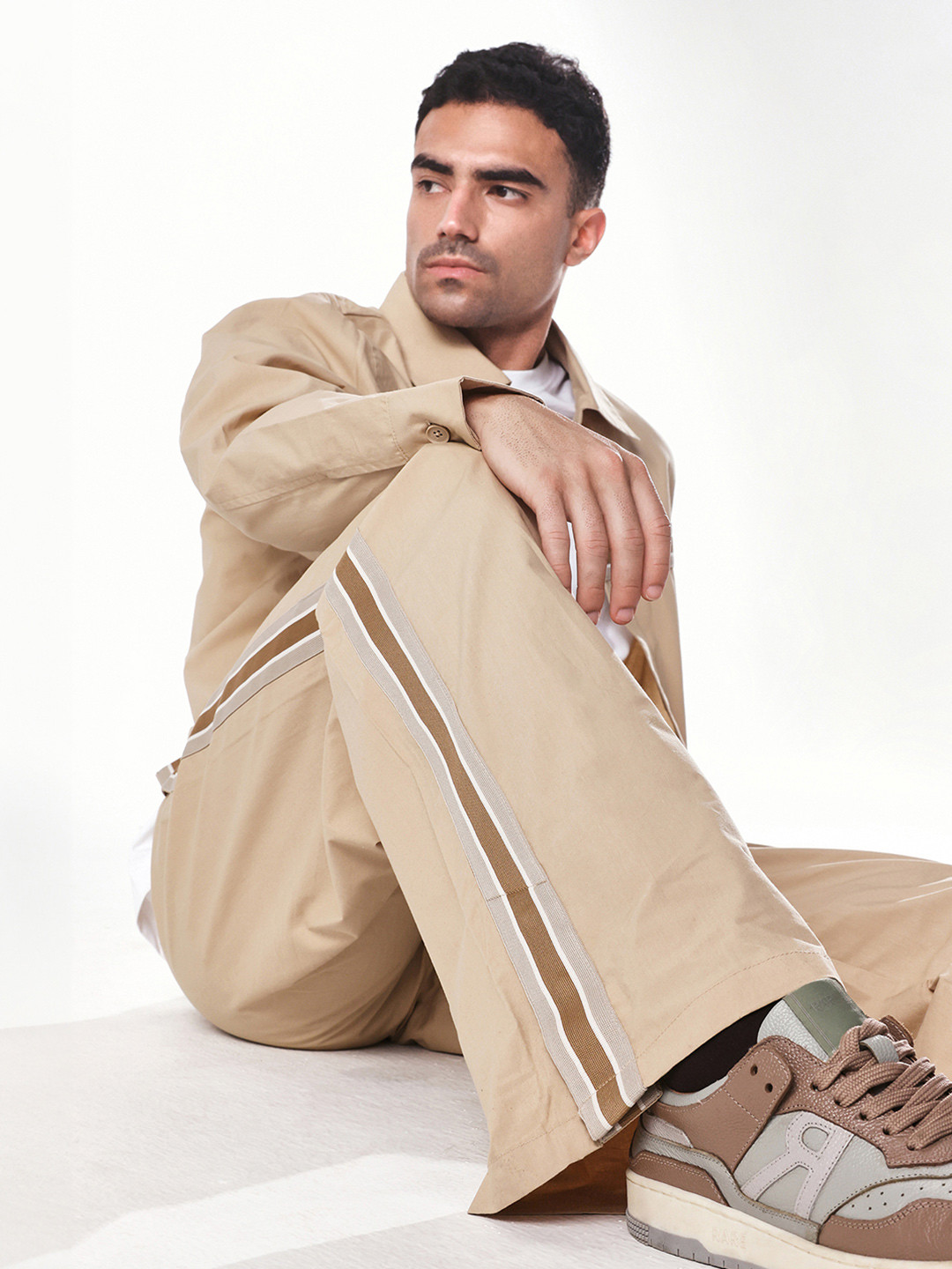 RARE RABBIT MACON Cotton Mid Rise Regular Trousers