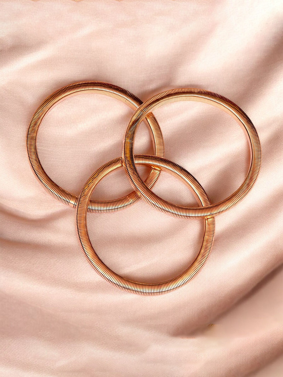 ADC SHEMONA Set Of 3 Gold-Plated Spiral Bangles